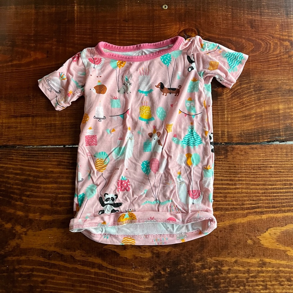 Little Sleepies 2-Piece - Pink Party Animals